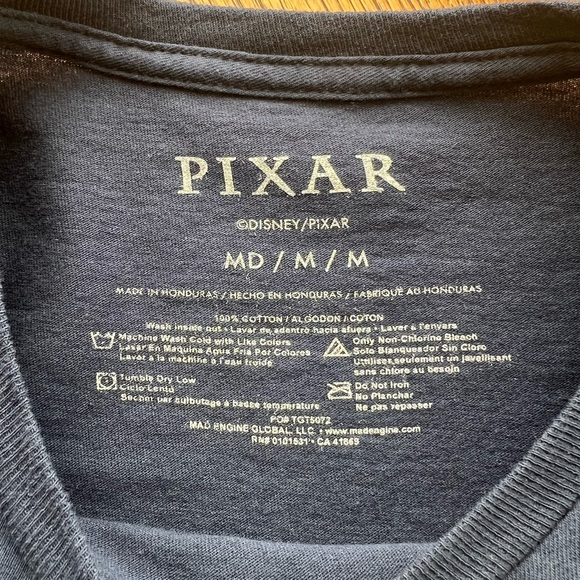 Disney Pixar Cartoon Character Navy Blue Unisex T-Shirt Sz Medium - Picture 9 of 9